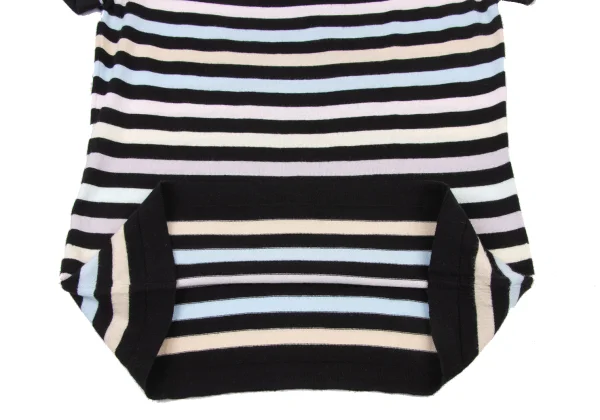 JOHN SMEDLEY Pastel-Striped Raglan Short Sleeve Knit Top K-175192_006