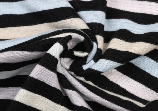JOHN SMEDLEY Pastel-Striped Raglan Short Sleeve Knit Top K-175192_009