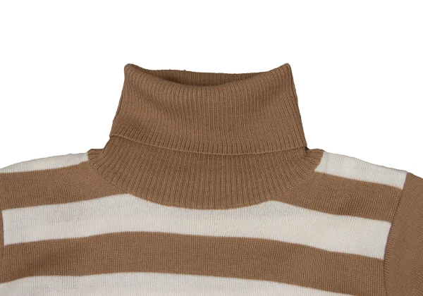 PAUL&JOE Ribbon Hem Striped Turtleneck Knit Sweater K-175193_005