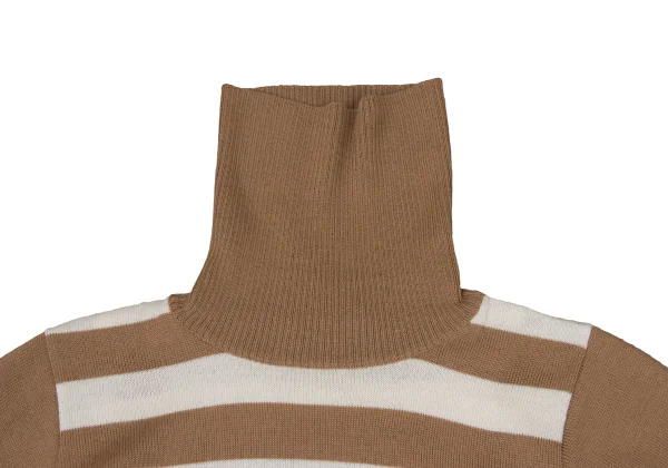 PAUL&JOE Ribbon Hem Striped Turtleneck Knit Sweater K-175193_006