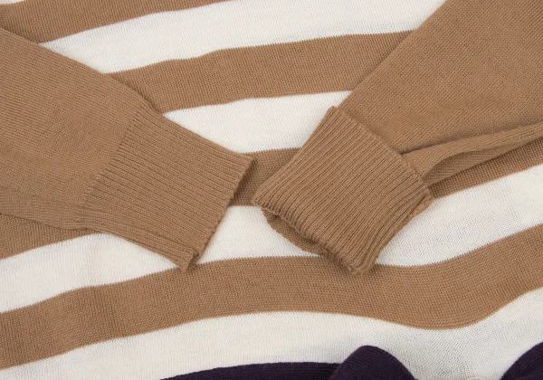 PAUL&JOE Ribbon Hem Striped Turtleneck Knit Sweater K-175193_008