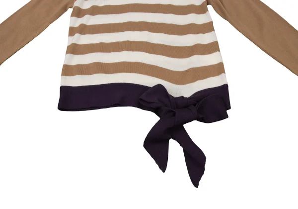PAUL&JOE Ribbon Hem Striped Turtleneck Knit Sweater K-175193_009