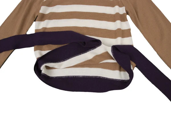PAUL&JOE Ribbon Hem Striped Turtleneck Knit Sweater K-175193_011