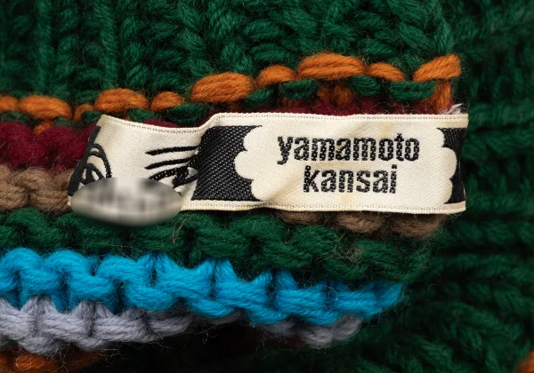 KANSAI YAMAMOTO Colorful Weave Turtleneck Knit Sweater K-175195_017