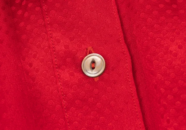 Yves Saint Laurent×ALPHA CUBIC Silk Ribbon-neck Dot Jacquard Blouse K-175197_006