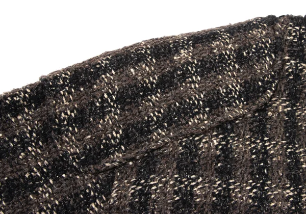 ISSEY MIYAKE I.S. Logo Leather Patch Tweed Blouson K-175198_006