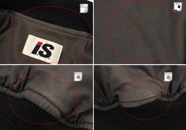 ISSEY MIYAKE I.S. Logo Leather Patch Tweed Blouson K-175198_012