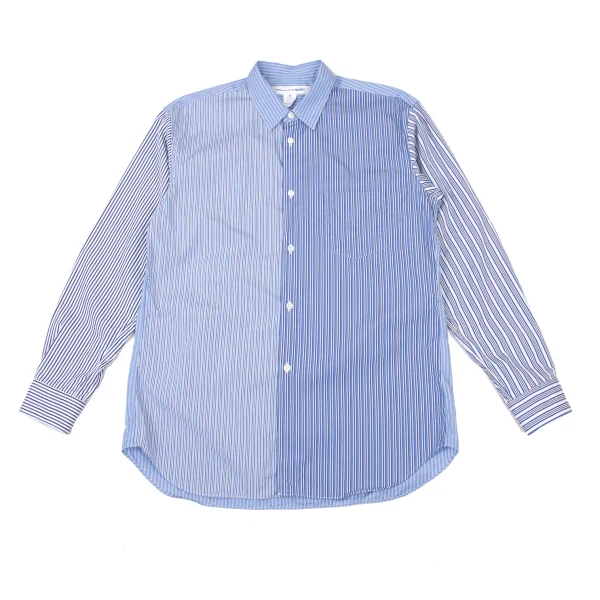 COMME des GARCONS SHIRT Cotton Crazy Stripe Shirt Blue,White M K-175204_001