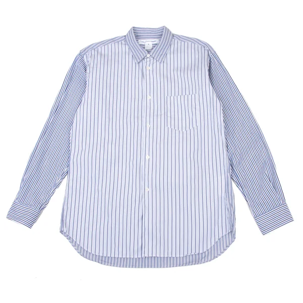 COMME des GARCONS SHIRT Cotton Crazy Stripe Shirt White,Blue M K-175205_001