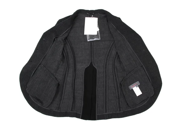 Yohji Yamamoto NOIR Cotton Layered Vent Jacket K-175211_010