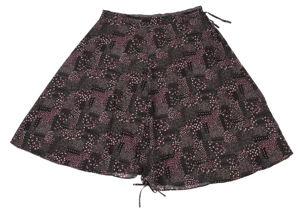 Yohji Yamamoto NOIR Floral Layered Poly Skirt K-175212_002