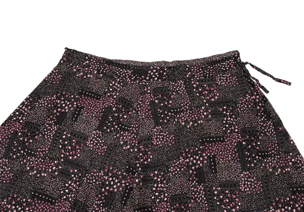 Yohji Yamamoto NOIR Floral Layered Poly Skirt K-175212_003