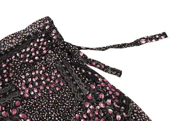 Yohji Yamamoto NOIR Floral Layered Poly Skirt K-175212_004