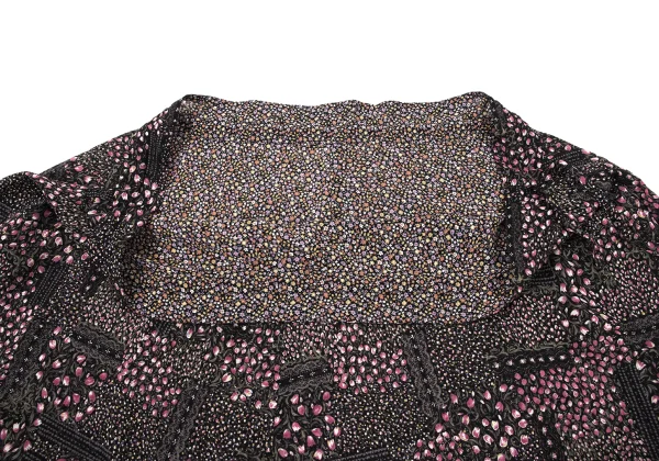 Yohji Yamamoto NOIR Floral Layered Poly Skirt K-175212_005