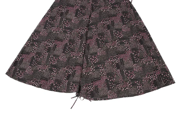 Yohji Yamamoto NOIR Floral Layered Poly Skirt K-175212_007