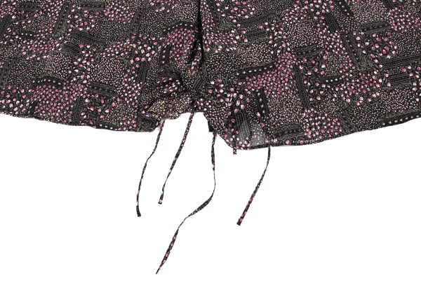 Yohji Yamamoto NOIR Floral Layered Poly Skirt K-175212_008
