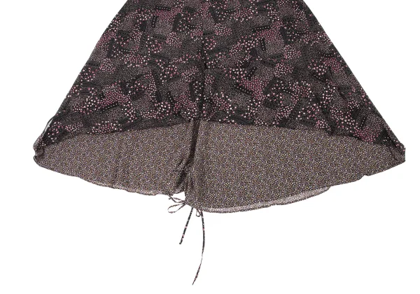 Yohji Yamamoto NOIR Floral Layered Poly Skirt K-175212_009