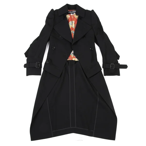 JUNYA WATANABE COMME des GARCONS Reconstructed Wool Long Trench Jacket K-175213_002