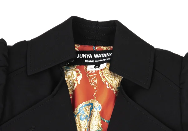 JUNYA WATANABE COMME des GARCONS Reconstructed Wool Long Trench Jacket K-175213_004