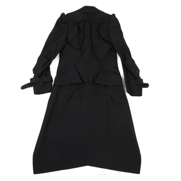 JUNYA WATANABE COMME des GARCONS Reconstructed Wool Long Trench Jacket K-175213_014