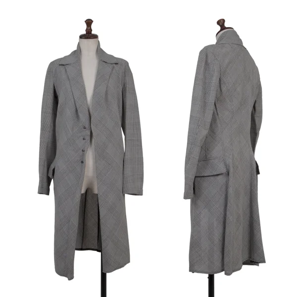 JUNYA WATANABE COMME des GARCONS Checker Long Jacket White,Black S K-175214_001