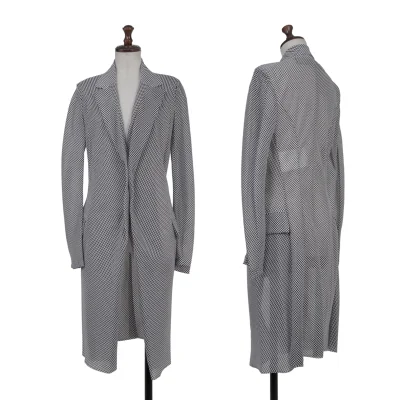 JUNYA WATANABE COMME des GARCONS Houndstooth Chiffon Long Jacket