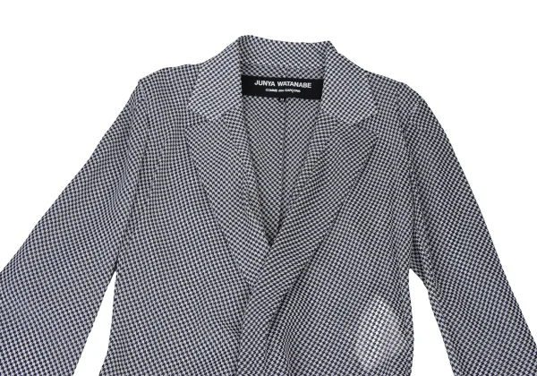 JUNYA WATANABE COMME des GARCONS Houndstooth Chiffon Long Jacket K-175215_003