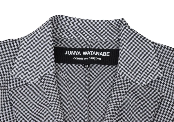 JUNYA WATANABE COMME des GARCONS Houndstooth Chiffon Long Jacket K-175215_004
