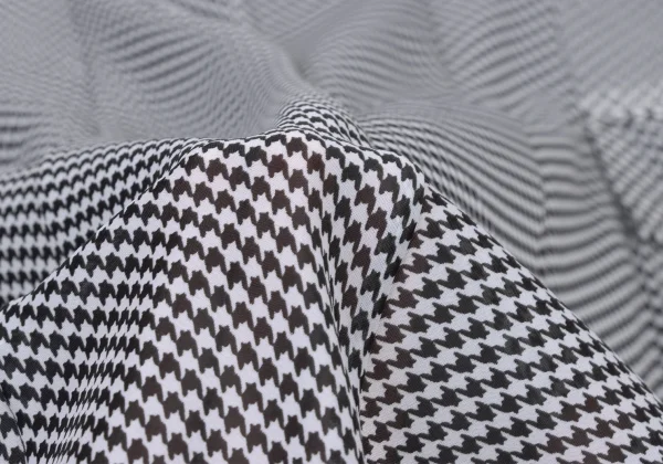 JUNYA WATANABE COMME des GARCONS Houndstooth Chiffon Long Jacket K-175215_013