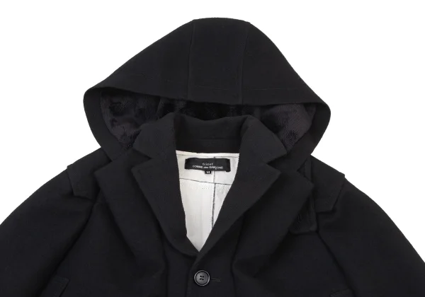 tricot COMME des GARCONS Linen Blend Wool Cape Jacket K-175220_003