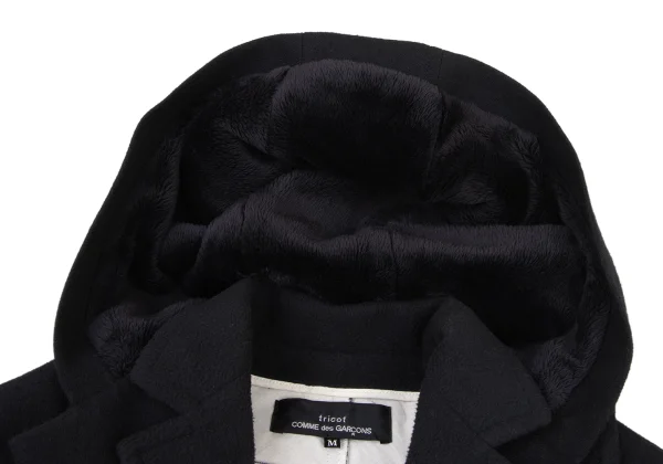 tricot COMME des GARCONS Linen Blend Wool Cape Jacket K-175220_004