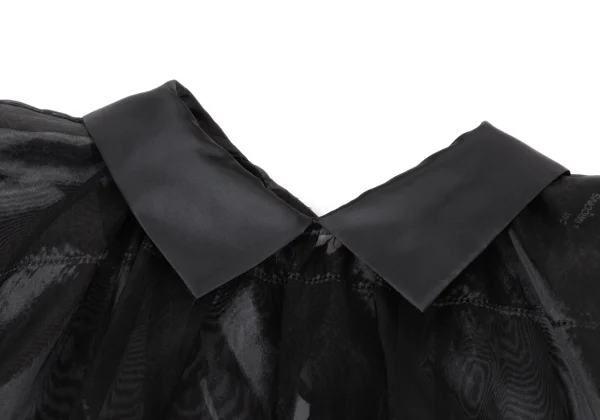 tricot COMME des GARCONS Floral Embroidery Poly Sheer Back Open Dress K-175223_004