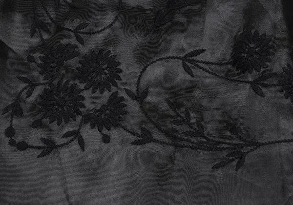 tricot COMME des GARCONS Floral Embroidery Poly Sheer Back Open Dress K-175223_008