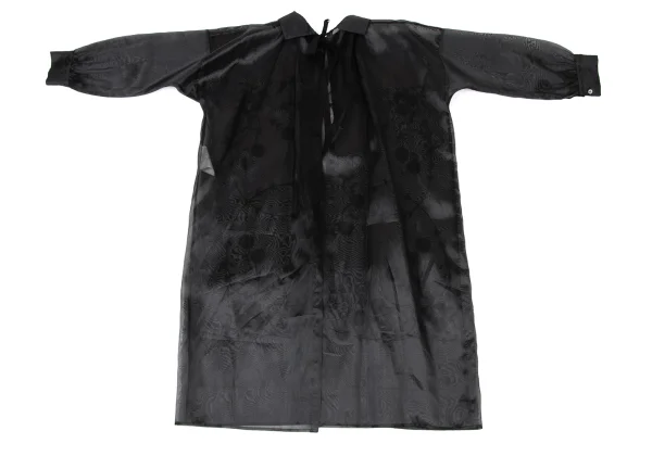 tricot COMME des GARCONS Floral Embroidery Poly Sheer Back Open Dress K-175223_009