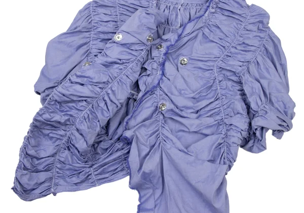 tricot COMME des GARCONS Washed Cotton Shirred Blouse K-175226_010