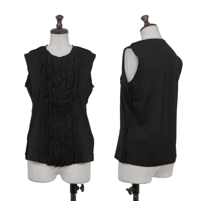 tricot COMME des GARCONS Wool Dyed Frill Sleeveless Top