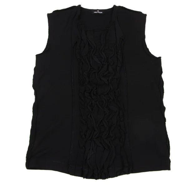 tricot COMME des GARCONS Wool Dyed Frill Sleeveless Top K-175228_002
