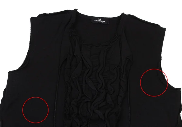 tricot COMME des GARCONS Wool Dyed Frill Sleeveless Top K-175228_003