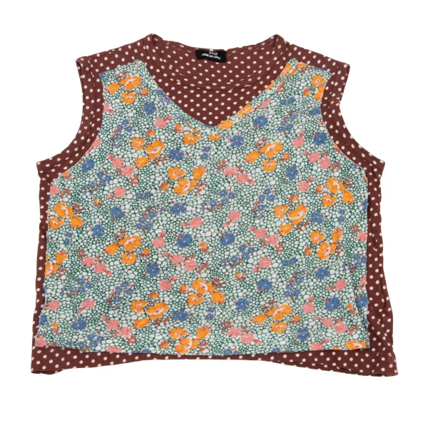 tricot COMME des GARCONS Floral Paste Dot Sleeveless Top K-175229_002