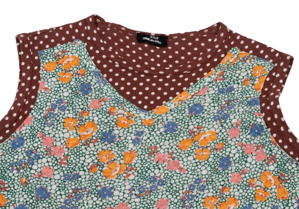tricot COMME des GARCONS Floral Paste Dot Sleeveless Top K-175229_003