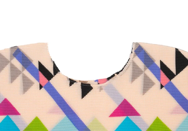ISSEY MIYAKE me Geometric Printed Stretch Pleats T Shirt K-175236_004