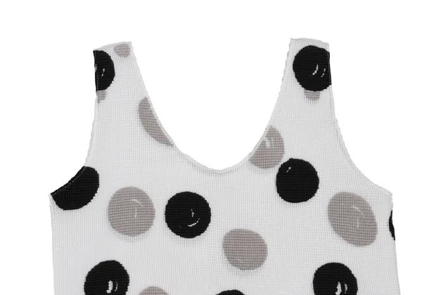 ISSEY MIYAKE me Dot Print Stretch Pleats Tank Top K-175237_003
