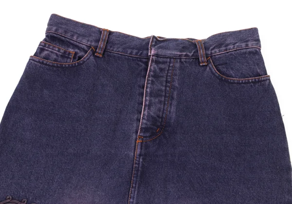 JPG by GAULTIER Floral Cord Embroidery Denim Skirt K-175241_003