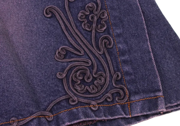 JPG by GAULTIER Floral Cord Embroidery Denim Skirt K-175241_009