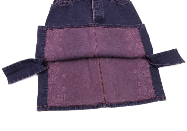 JPG by GAULTIER Floral Cord Embroidery Denim Skirt K-175241_011