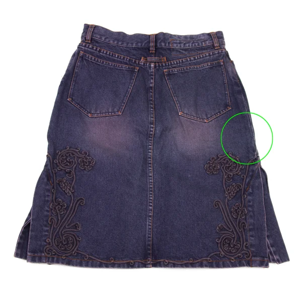 JPG by GAULTIER Floral Cord Embroidery Denim Skirt K-175241_012