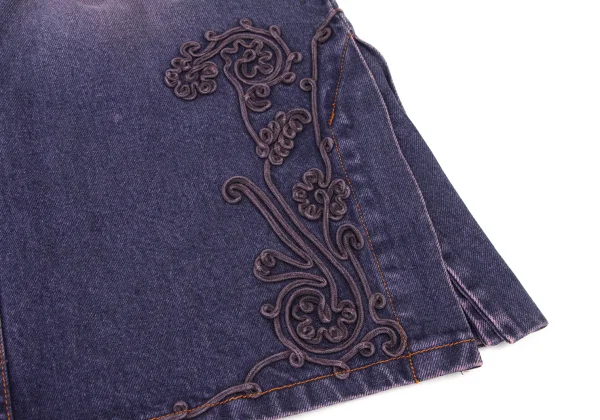 JPG by GAULTIER Floral Cord Embroidery Denim Skirt K-175241_016