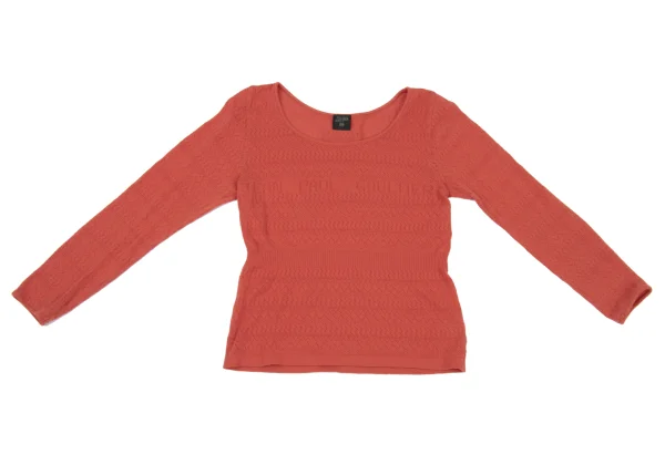 Jean Paul GAULTIER FEMME Cotton Logo Mesh Knit Top K-175244_002