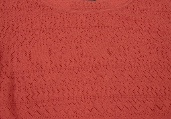 Jean Paul GAULTIER FEMME Cotton Logo Mesh Knit Top K-175244_005