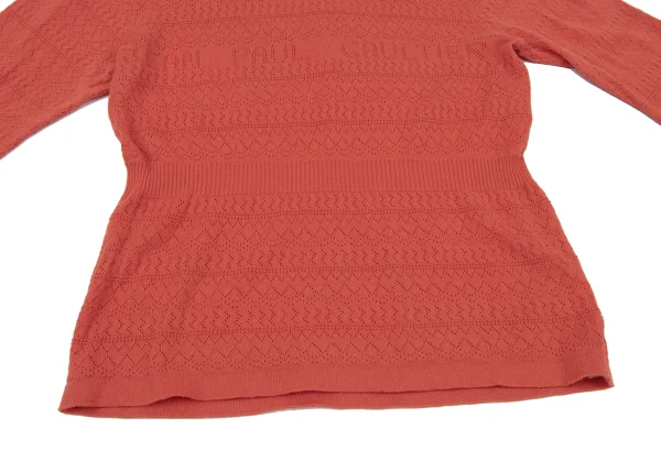 Jean Paul GAULTIER FEMME Cotton Logo Mesh Knit Top K-175244_009